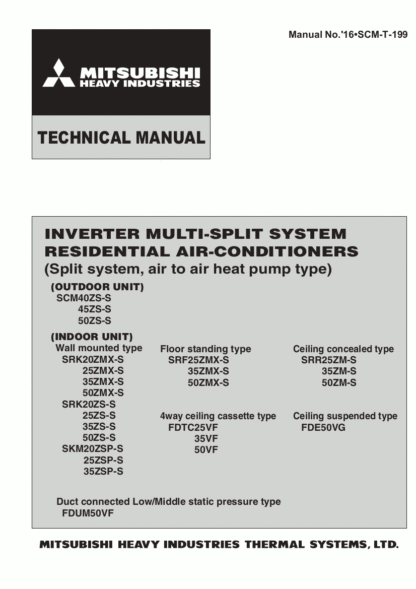 Mitsubishi Air Conditioner Service Manual 118