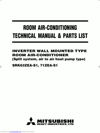 Mitsubishi Air Conditioner Service Manual 124