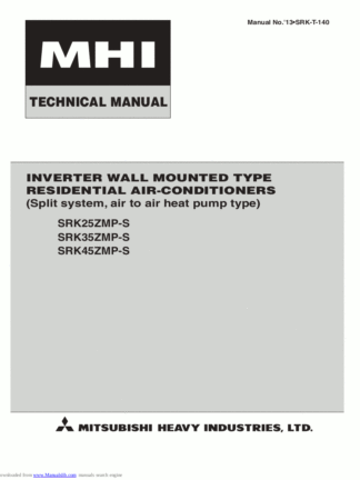 Mitsubishi Air Conditioner Service Manual 125