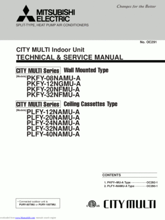 Mitsubishi Air Conditioner Service Manual 129