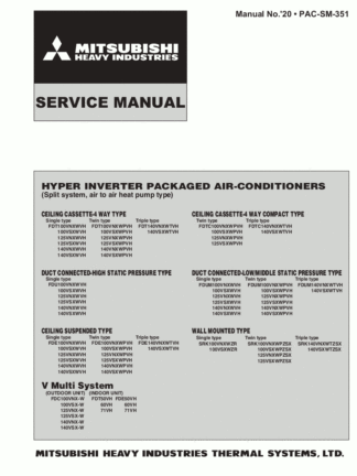 Mitsubishi Air Conditioner Service Manual 134