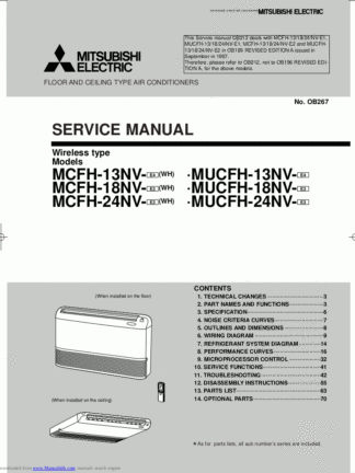 Mitsubishi Air Conditioner Service Manual 135