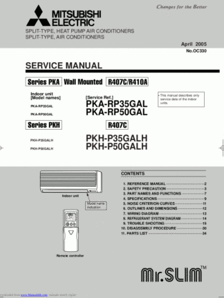 Mitsubishi Air Conditioner Service Manual 138