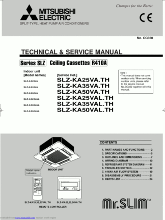 Mitsubishi Air Conditioner Service Manual 140