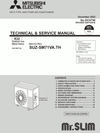 Mitsubishi Air Conditioner Service Manual 141