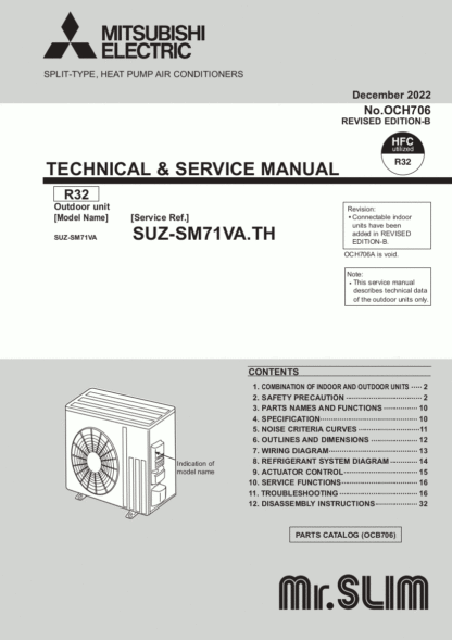 Mitsubishi Air Conditioner Service Manual 141