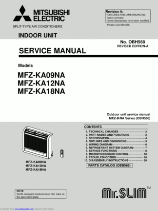 Mitsubishi Air Conditioner Service Manual 142