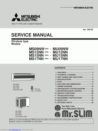 Mitsubishi Air Conditioner Service Manual 143