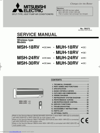 Mitsubishi Air Conditioner Service Manual 149