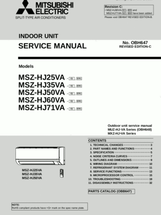 Mitsubishi Air Conditioner Service Manual 153