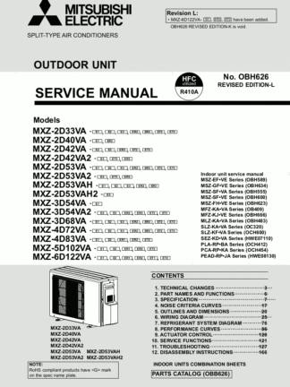 Mitsubishi Air Conditioner Service Manual 159