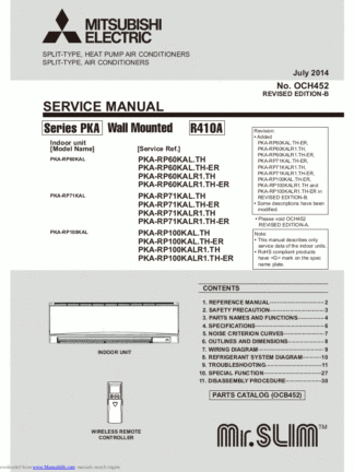 Mitsubishi Air Conditioner Service Manual 164