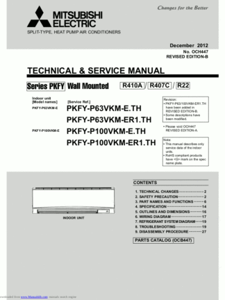 Mitsubishi Air Conditioner Service Manual 168