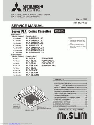 Mitsubishi Air Conditioner Service Manual 170