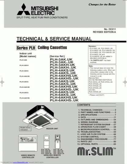 Mitsubishi Air Conditioner Service Manual 172