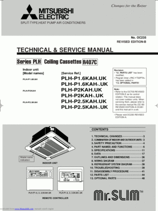 Mitsubishi Air Conditioner Service Manual 173