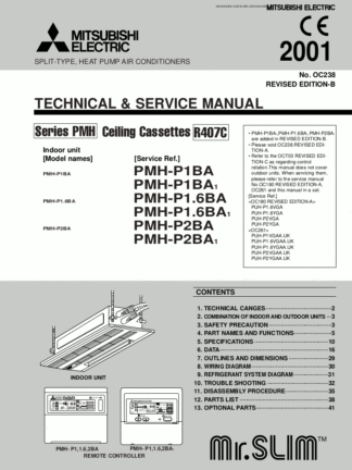 Mitsubishi Air Conditioner Service Manual 174