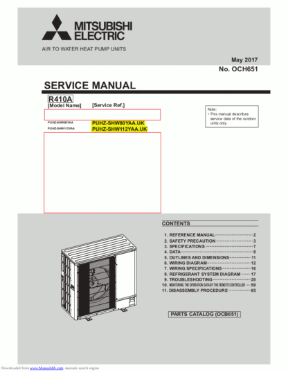 Mitsubishi Air Conditioner Service Manual 178