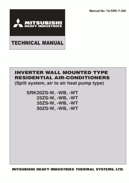 Mitsubishi Air Conditioner Service Manual 186