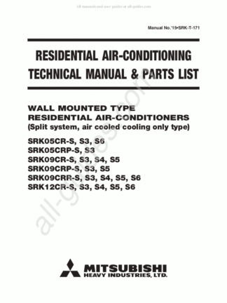 Mitsubishi Air Conditioner Service Manual 187