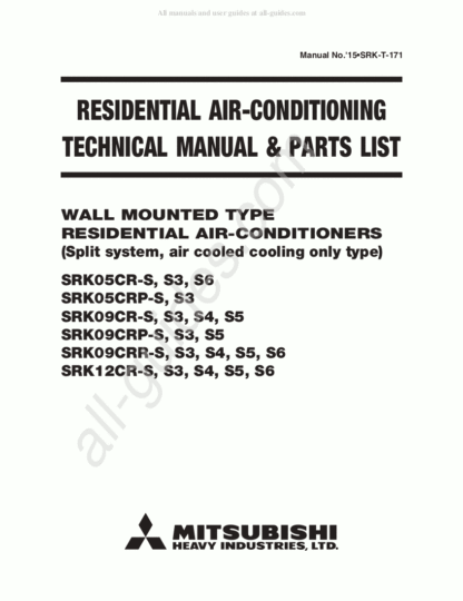 Mitsubishi Air Conditioner Service Manual 187