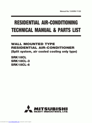 Mitsubishi Air Conditioner Service Manual 189