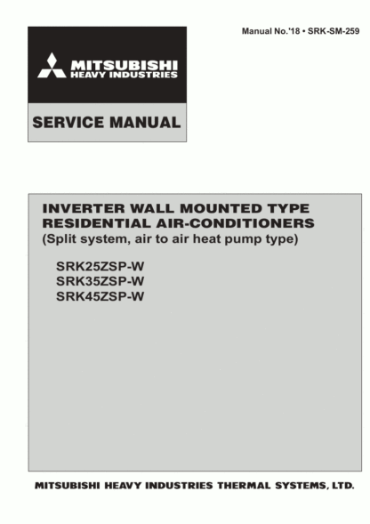 Mitsubishi Air Conditioner Service Manual 193