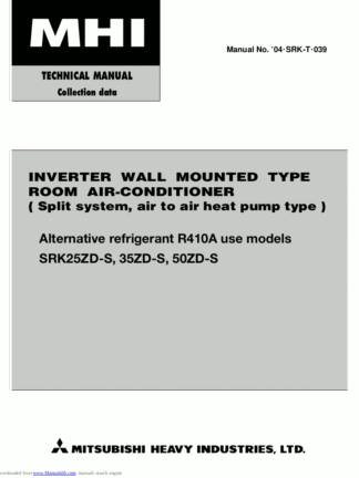 Mitsubishi Air Conditioner Service Manual 194