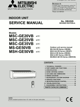 Mitsubishi Air Conditioner Service Manual 61