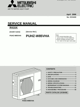 Mitsubishi Heat Pump Service Manual 02