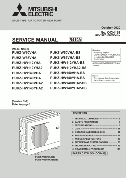 Mitsubishi Heat Pump Service Manual 13