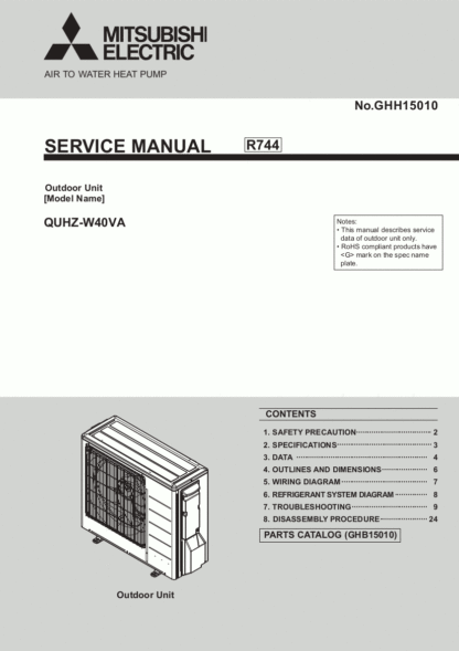 Mitsubishi Heat Pump Service Manual 19