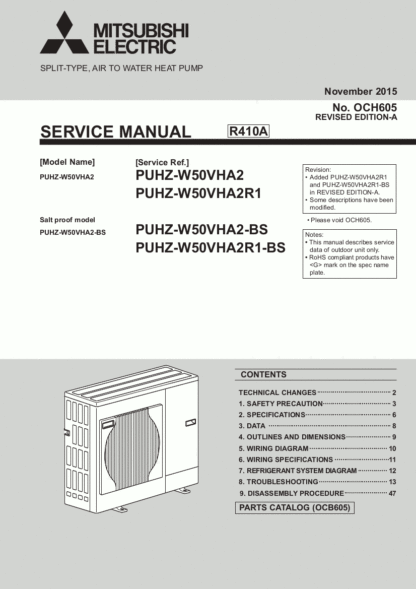 Mitsubishi Heat Pump Service Manual 21