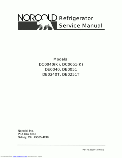 Norcold Refrigerator Service Manual 27