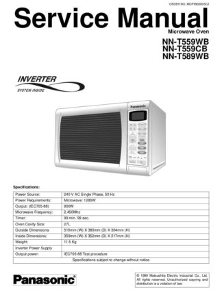 Panasonic Microwave Oven Service Manual 24
