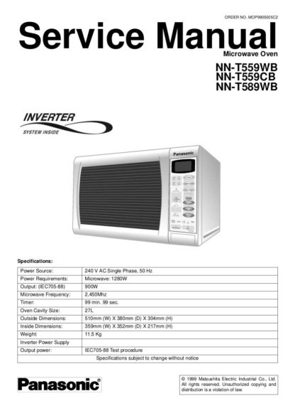 Panasonic Microwave Oven Service Manual 24