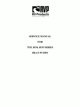 RVP Heat Pump Service Manual 01