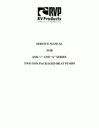 RVP Heat Pump Service Manual 08