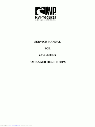 RVP Heat Pump Service Manual 10