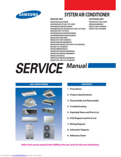 Samsung Air Conditioner Service Manual 132