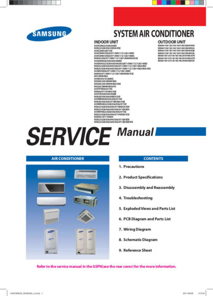 Samsung Air Conditioner Service Manual 133