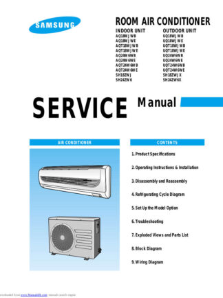 Samsung Air Conditioner Service Manual 163