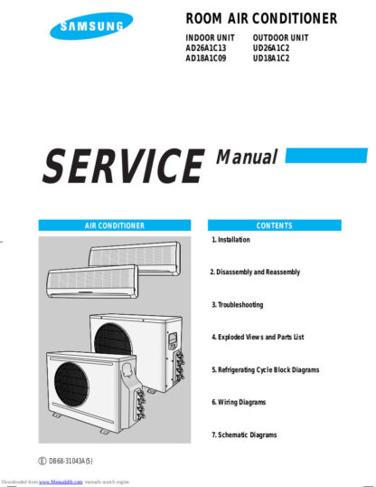 Samsung Air Conditioner Service Manual 170