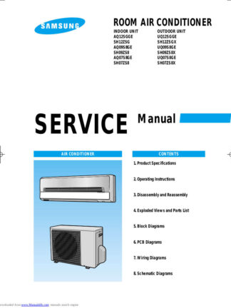 Samsung Air Conditioner Service Manual 177