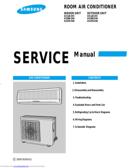 Samsung Air Conditioner Service Manual 181