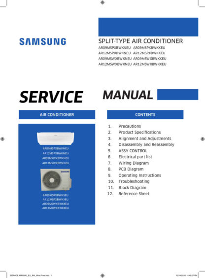 Samsung Air Conditioner Service Manual 193