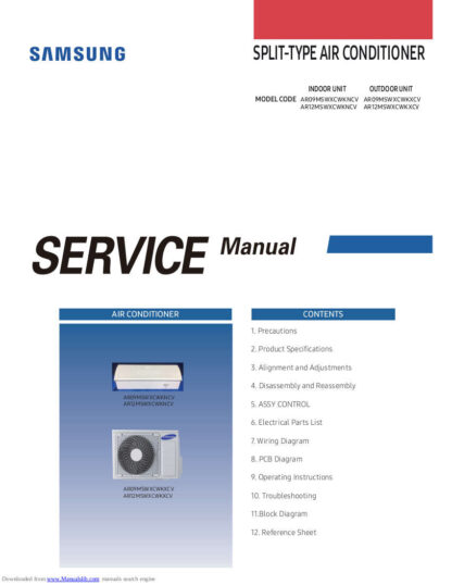 Samsung Air Conditioner Service Manual 195