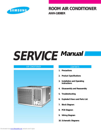 Samsung Air Conditioner Service Manual 206