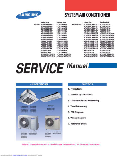 Samsung Air Conditioner Service Manual 31