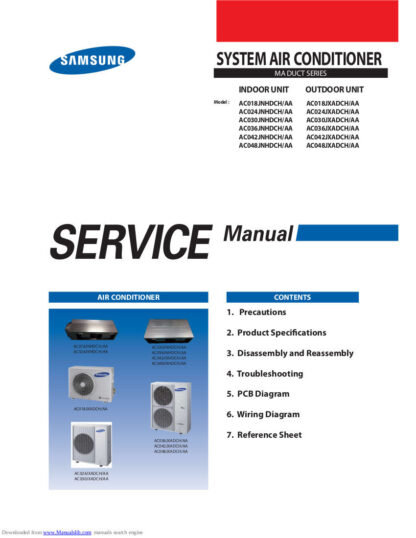 Samsung Air Conditioner Service Manual 54